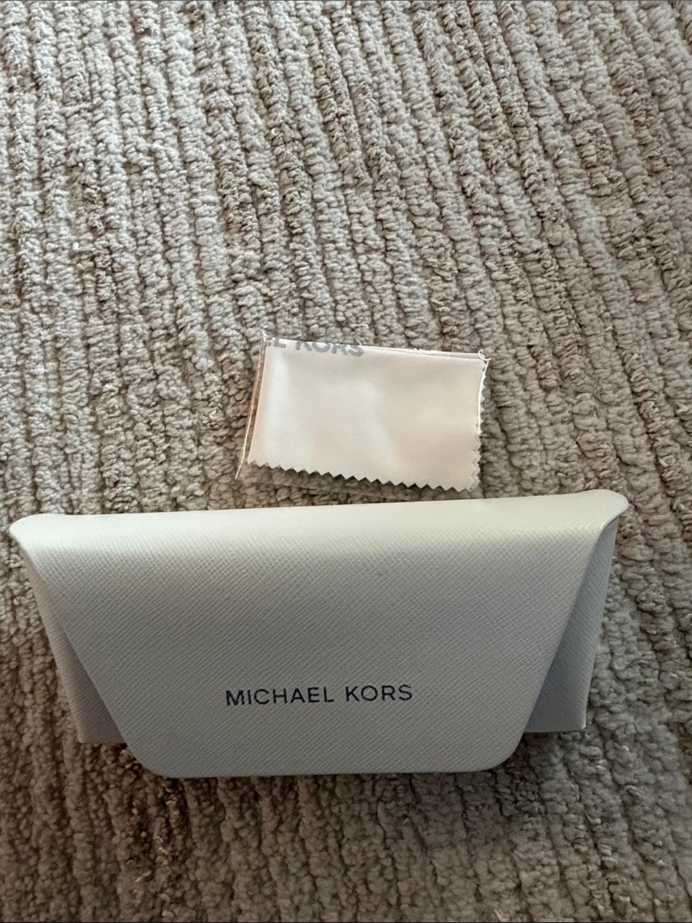 Michael Kors Cream Sunglass Pouch with Cloth